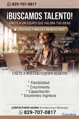 empleos disponibles - 🚀Estamso contratando:Forma parte de nuestro equipo de Majeting. has Diferencia. 5