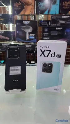 celulares y tabletas - Honor X7d 5G 256GB Azul en su caja con sus plastic 2