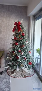 ARBOL NAVIDEÑO CON NIEVE INTEGRADA 7 PIES