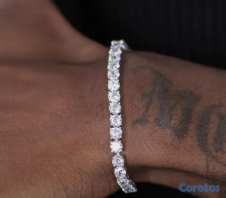 joyas, relojes y accesorios - Pulsera | Brazalete con Circonitas Cúbicas Blancas en Cadena de Cobre 2