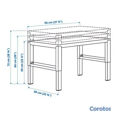 muebles y colchones - 📚 Escritorio infantil IKEA PÅHL blanco con altura  4