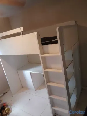 muebles y colchones - Cama con escritorio y armario de ikea   6