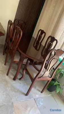 muebles y colchones - !!impresionante!! comedor de 6 sillas completamente en caoba  3