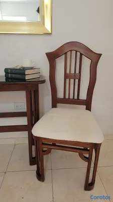 muebles y colchones - Combo de caoba, repisa y sillas con estilo clásico único. 2