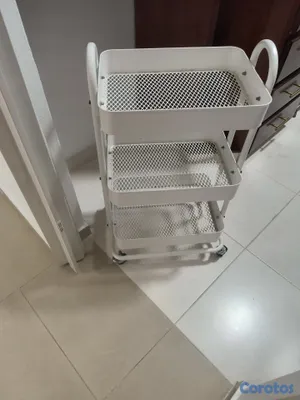 cocina - Carrito Organizador 3 Niveles Acero Blanco. 2