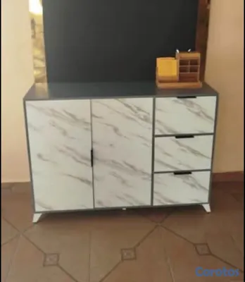 decoración y accesorios - *CREDENZA DECORATIVA CON GABETAS*

▪️MATERIAL:*MADERA*

▪️ COLOR: *GRIS* 2