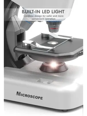 Salud y Equipamiento Médico - Microscopio Hyrenee Para Niños - Hasta 40-1200x Zoom, Kit St 5