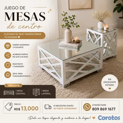 muebles y colchones - MESA DE CENTRO Y AUXILIAR  15