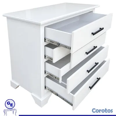 muebles y colchones - Gavetero de cinco gaavetas blanco  2