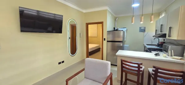 apartamentos - estudio amueblado 2do nivel en el despertar atras banco Central santiago  9