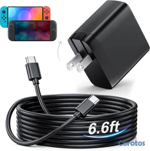 🎮🔥 ¡CARGADOR 65W PARA NINTENDO SWITCH 2! | Cable 6.6 FT | Carga Rápida ⚡