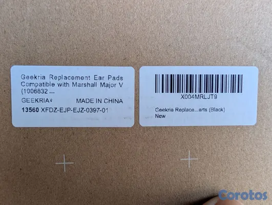 camaras y audio - Almohadillas d reemplazo para audífonos auriculares Marshall Major V color negro 5