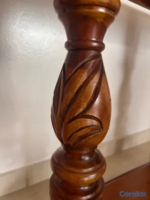 decoración y accesorios - Repisa de caoba maciza tallada – Excelente pieza 2