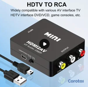 Adaptador Convertidor de HDMI to AV RCA PAL/NTSC  