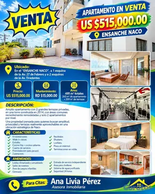 apartamentos - APARTAMENTO EN VENTA – US $515,000.00 - ENSANCHE N 2