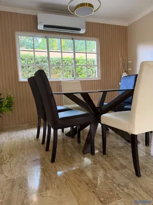 muebles y colchones - juego de comedor con 6 sillas  2