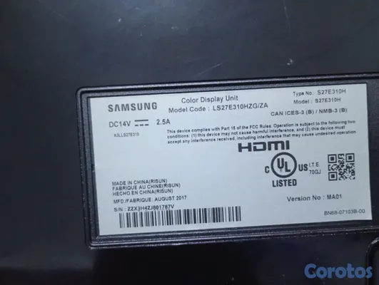 computadoras y laptops - Monitor Samsung de 27 pulgadas (HDMI y VGA) 6