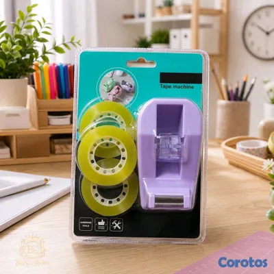 articulos de oficina - 
💥 Dispensador de Cinta Adhesiva Portátil para Manualidades y Oficina. 
 2