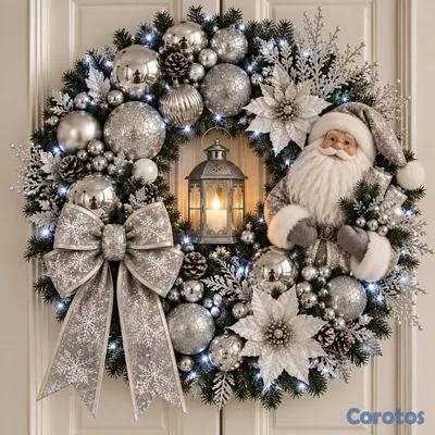 decoración y accesorios - Coronas navideñas personalizadas 6