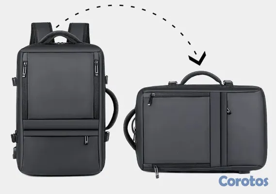 ropa para mujer - Mochila expandible multifuncional con compartimento para laptop y ropa  3