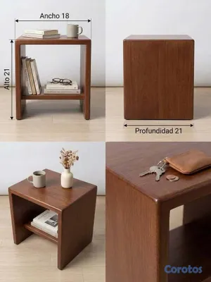 muebles y colchones - 🪵 Mesa de Noche / Auxiliar en Caoba Centenaria Pes 3