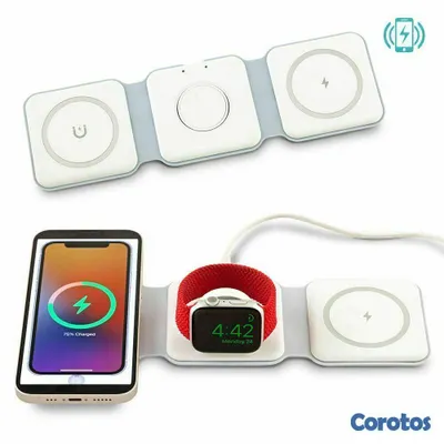 otros electronicos - Cargador portatil Magnetico Inalambrico 3 EN 1  2
