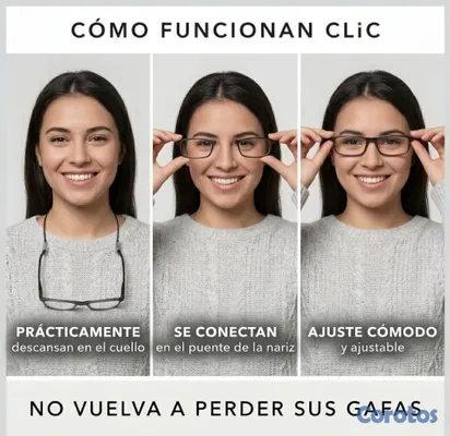 joyas, relojes y accesorios - Gafas de Lectura Plegables  con Conexión Magnética y Diseño Unisex (+3.00)  5
