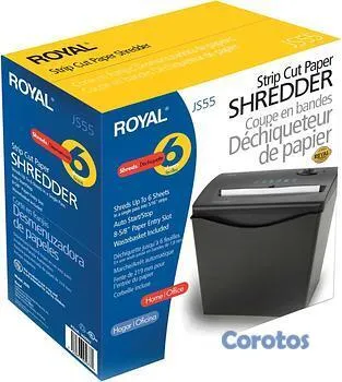 impresoras y scanners - TRITURADORA DE PAPEL ROYAL JS55, HASTA 6 HOJAS A L 2