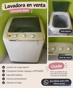 ¡LAVADORA EN VENTA!
APROVECHA ESTA OPORTUNIDAD

