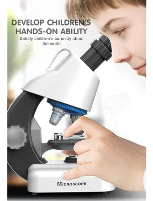 Salud y Equipamiento Médico - Microscopio Hyrenee Para Niños - Hasta 40-1200x Zoom, Kit St 2
