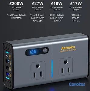 Convertidor de corriente de 12 v a 110 V 300W inversor para carro power inverter