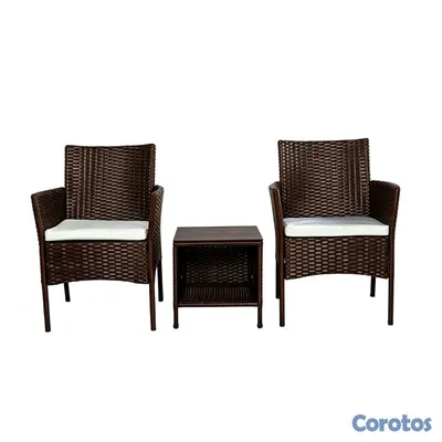 muebles y colchones - Juego de muebles para exterior de 3 piezas 2