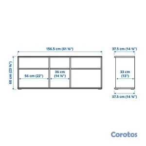 Mueble para TV IKEA SKRUVBY blanco con tablero efe