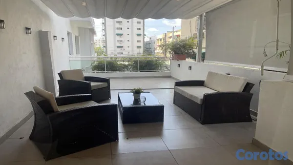 apartamentos - Alquilo apto amueblado en Evaristo Morales 3