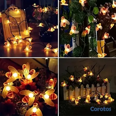decoración y accesorios - Abejas de Luces Navideñas 4 Metros Solar 🌺🌺👌
 5