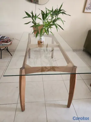muebles y colchones - Vendo Mesa de Comedor tope Vidrio 4