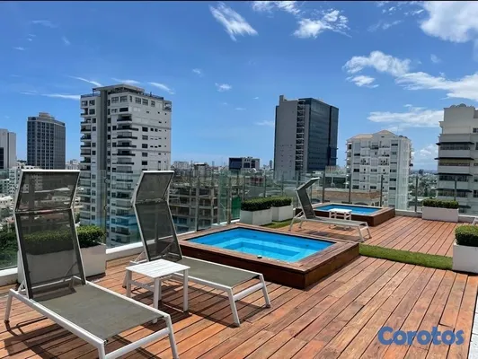apartamentos - Apartamento Amoblado de 2 Habitaciones en Alquiler - Piantini - Áreas Sociales 12