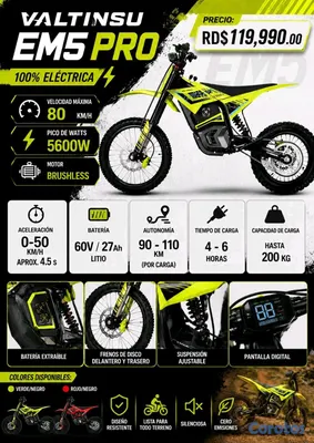 vehiculos recreativos - Moto electrica valtinsu EM5 PRO 2
