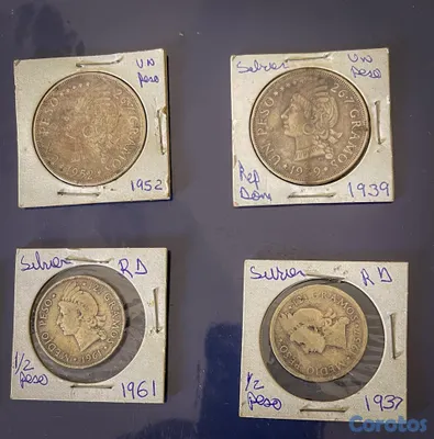 hobby y coleccion - Monedas RD Plata 2