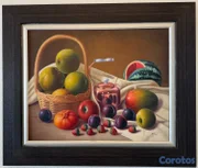 arte y antigüedades - Bodegón de Frutas Tropicales – Pintura 

Escena de Mercado Tropical 


