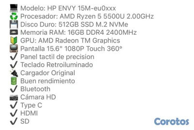 Hp envyx360 rayzen 5