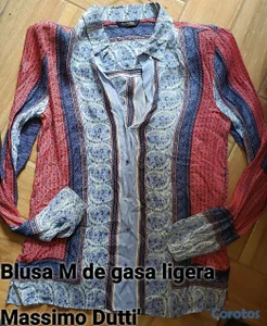  Blusa de gasa ligera de Massimo Dutti 
