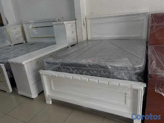 muebles y colchones - Juego de habitacion de 60 blanco moderno  2