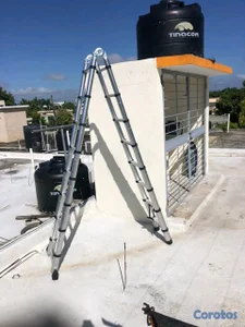 escalera telescopica doble función en aluminio 16 pies 