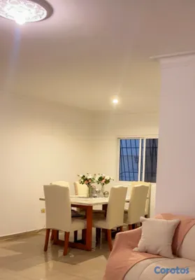 muebles y colchones - Comedor de 6 sillas de mármol y roble brasileño  2
