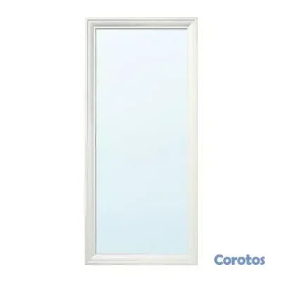 decoración y accesorios - Espejo grande IKEA TOFTBYN blanco, 75 x 165 cm 4