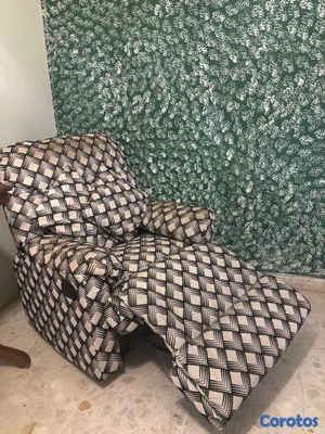 muebles y colchones - Sillón en tela con estampado blanco con negro 2