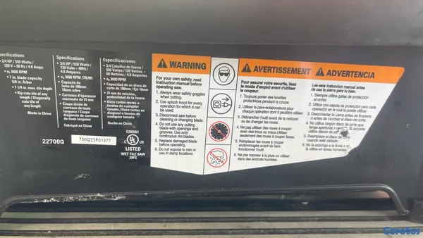 equipos profesionales - sierra de baldosas húmeda QEP 700XT 3