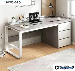 Escritorio con Gaveta

Material: Madera y metal 

Medida: 120x50x74cm.