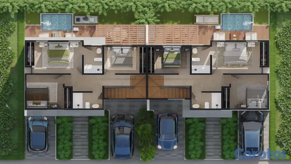 casas vacacionales y villas - Villas en Venta en Vista Cana, Punta Cana con Picuzzi Privado 9